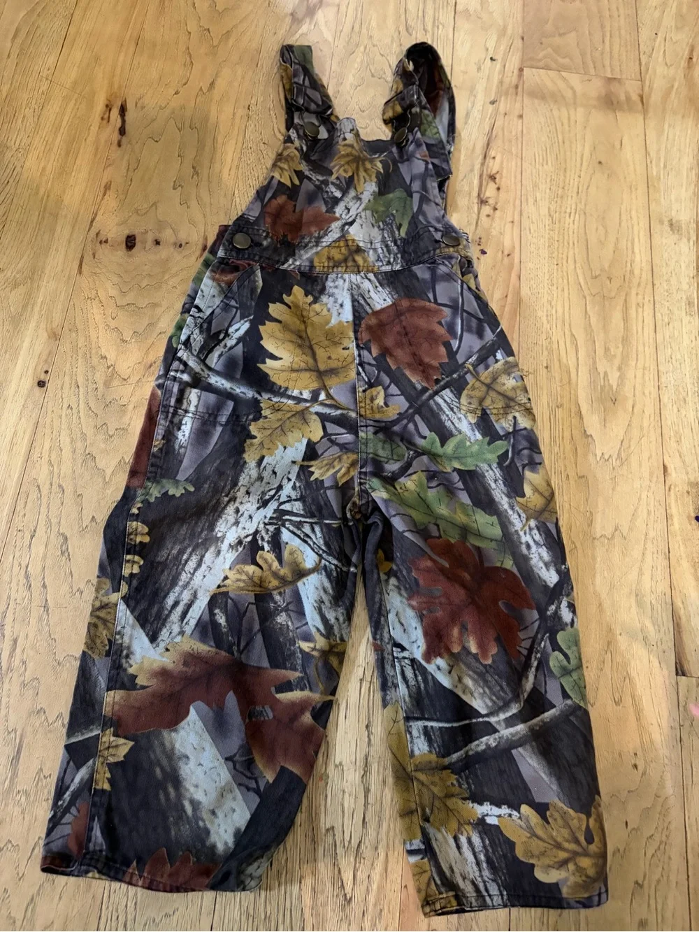 vintage camo Little Master Sportsman toddler overalls  3T